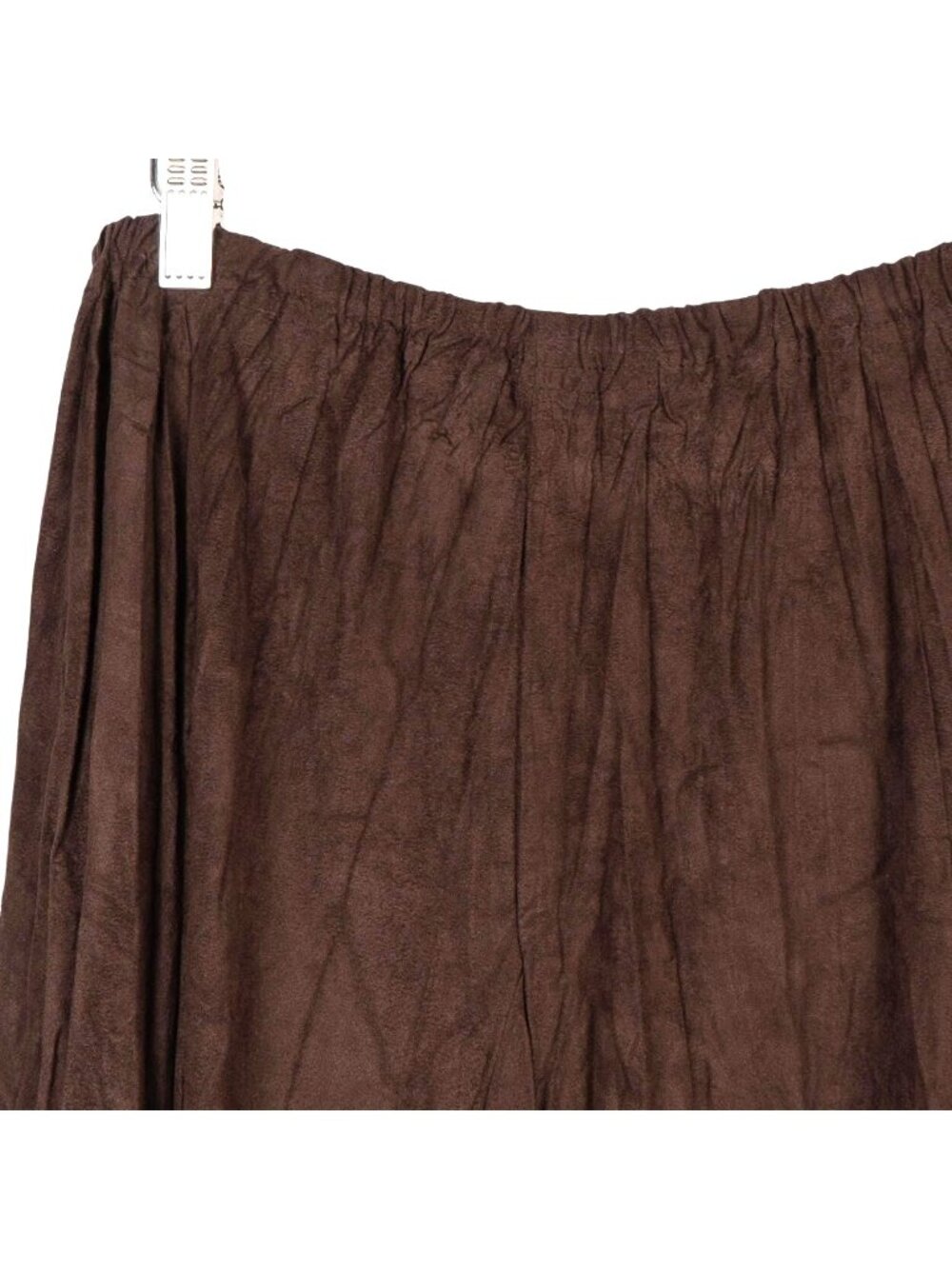Cato Vegan Leather Midi Skirt M NEW Brown Boho Fairy Festival Whimsigoth Prairie - Picture 2 of 7